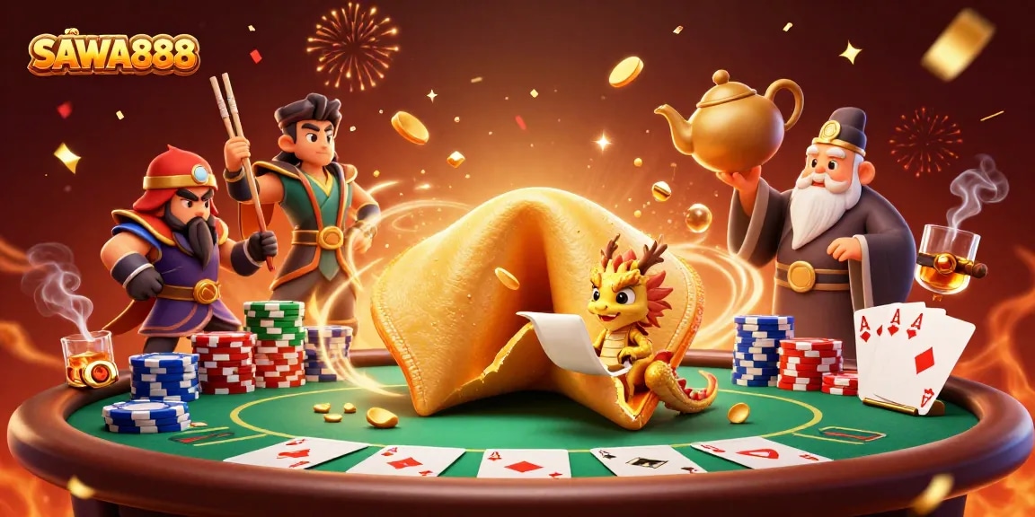 Experience winning moments with SAWA888's dynamic casino scene filled with exciting poker elements.