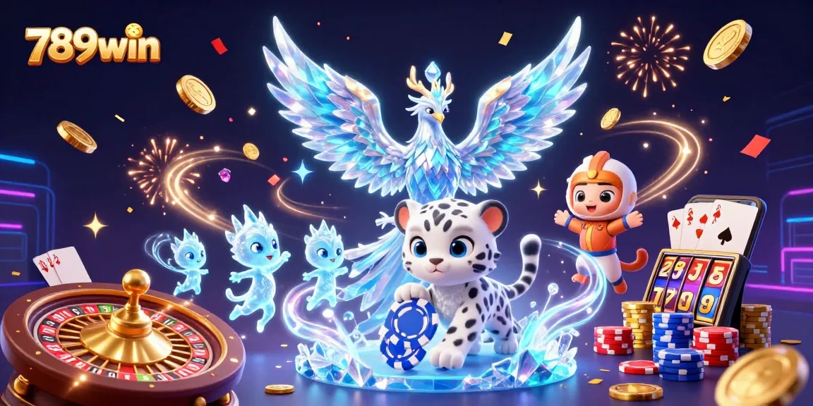 Engage with 789win through an enchanting illustration showcasing vibrant casino elements and captivating characters.