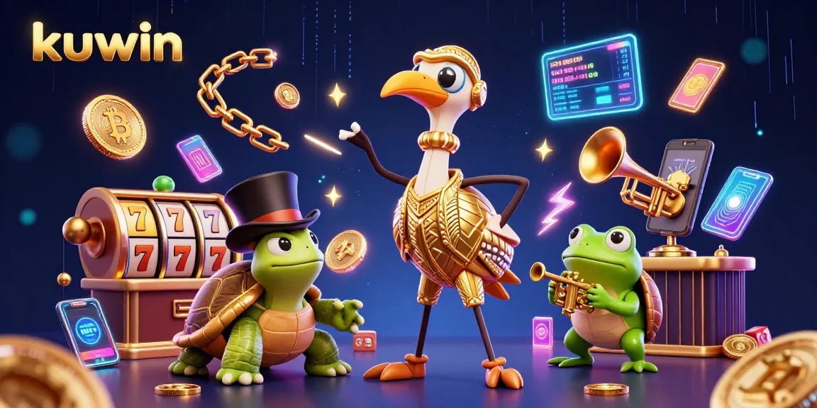 kuwin player's jackpot celebration in a vibrant casino scene filled with dynamic game elements