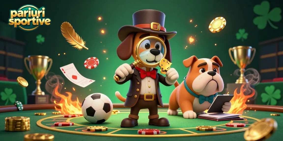 Pariuri sportive: detectiv cartoon investighează indicii de câștig în lumea jocurilor