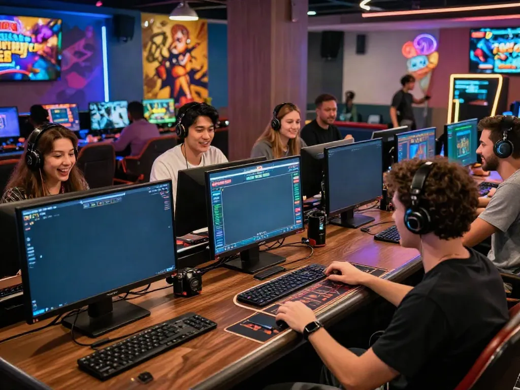 Engaging online gaming experience at http://gem88-mobile.com with diverse players and vibrant atmosphere.