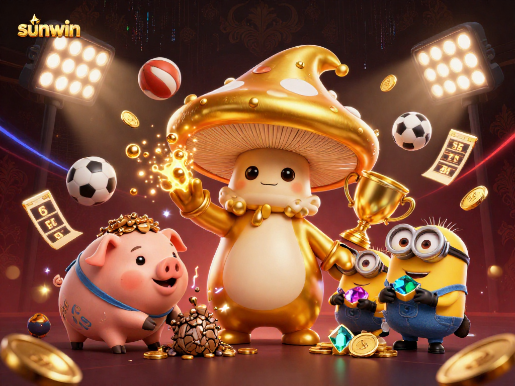 Win big with sunwin's magical experience in a vibrant 3D casino scene.