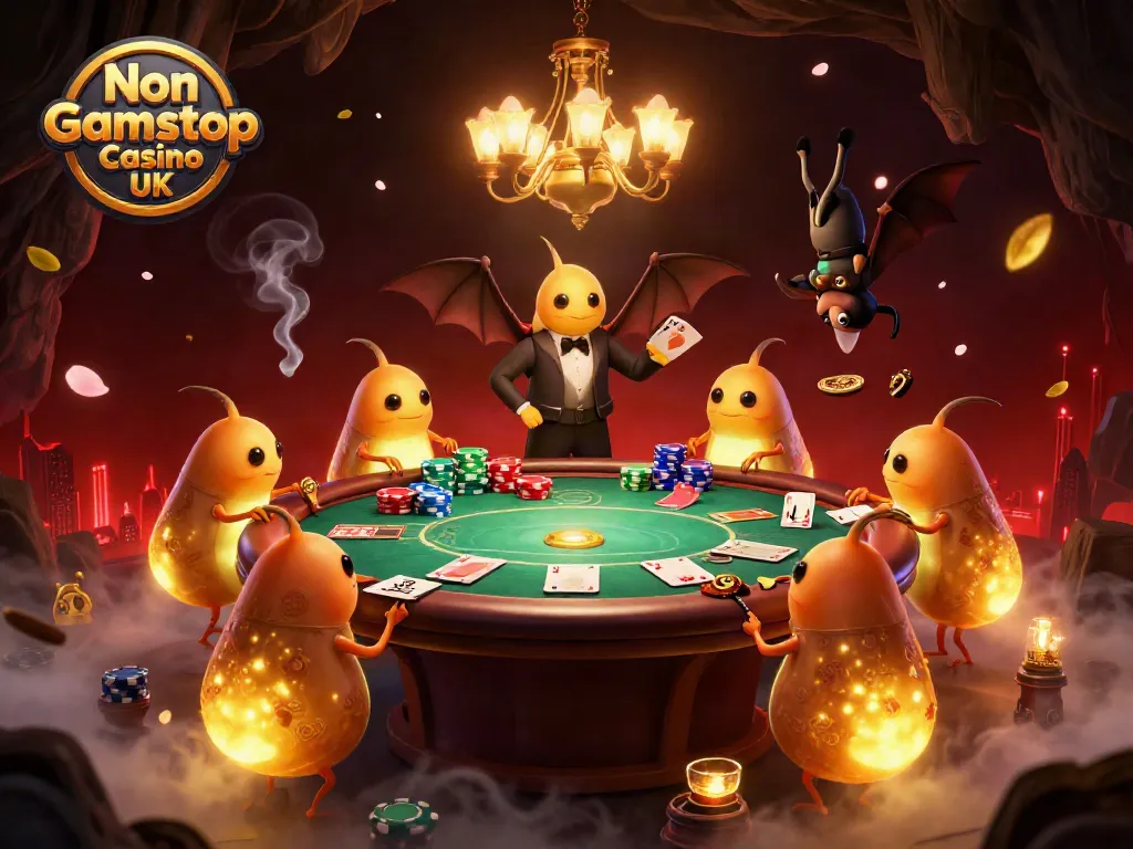 Experience vibrant action at a Non Gamstop Casino UK with glowworms lighting up the scene.