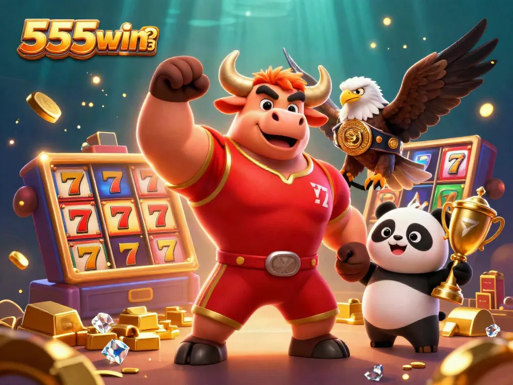 Spin to win with 555win 23! Catch the excitement of slot games in a vibrant casino scene.