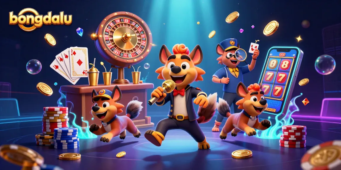 Bongdalu showcases a lively hyena casino scene with dynamic elements and rich details.