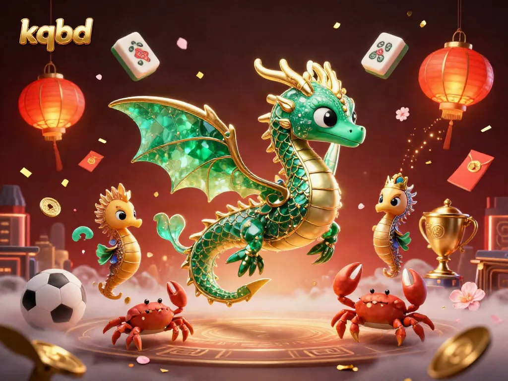 Kqbd showcases thrilling sports betting action with a vibrant underwater 3D scene featuring a fantasy dragon and dynamic symbols.