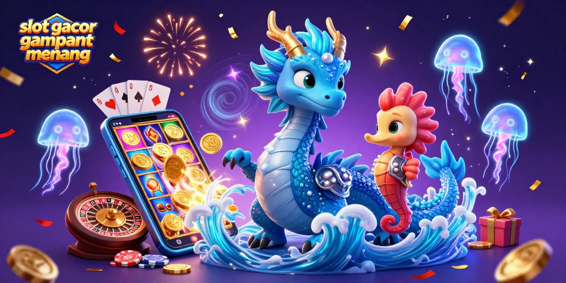 Experience the excitement of slot gacor gampang menang in a vibrant 3D casino scene with dynamic characters and elements.