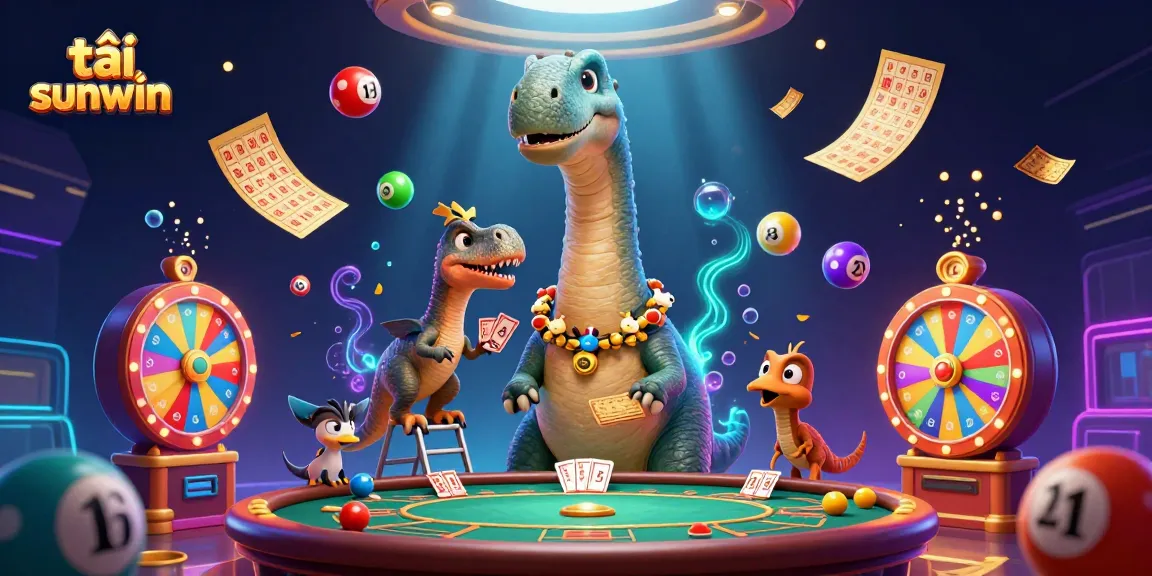 Experience excitement as you tải sunwin with unique characters in a vibrant casino setting.