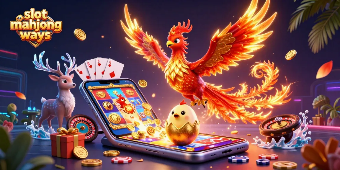 Win big with slot mahjong ways as a 3D phoenix rises and a magical scene unfolds!
