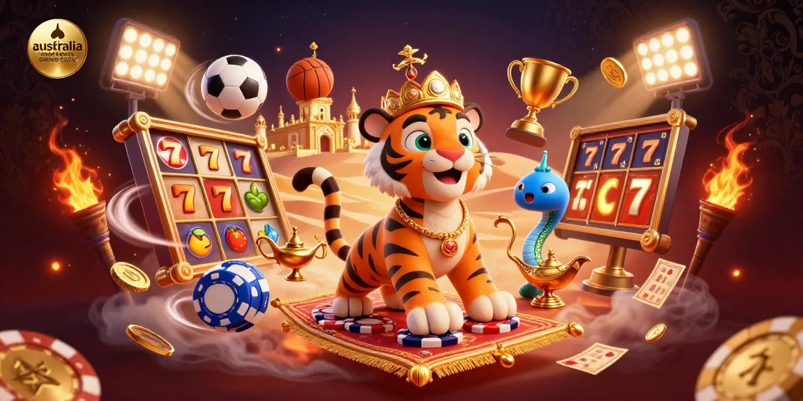 Experience the thrill of australia online casino gaming with an enchanting 3D illustration.