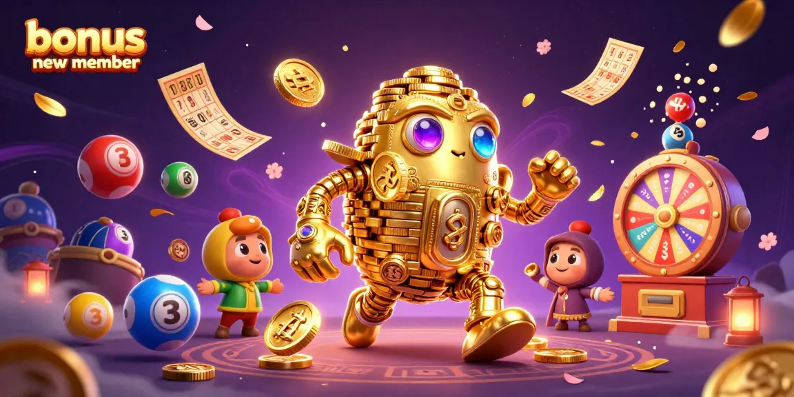 Engage with thrilling bonuses as a new member in an exciting lottery casino scene.