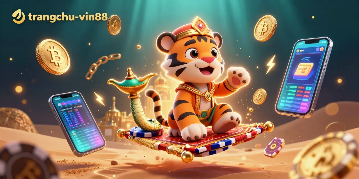 Win big at trangchu-vin88 with exciting 3D casino adventures amidst vibrant gaming elements.