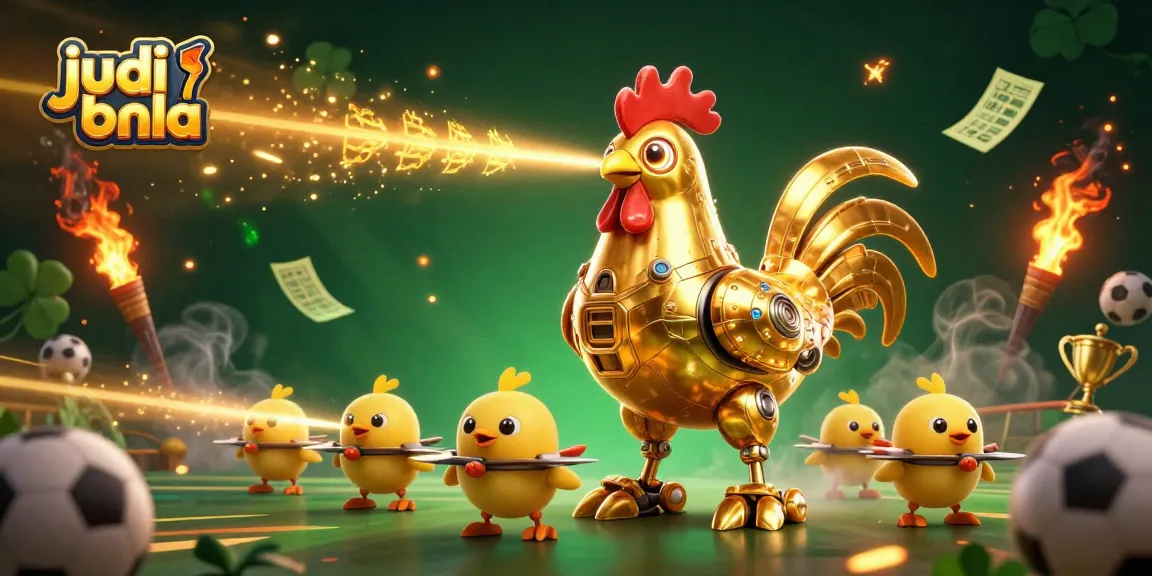 Experience thrilling judi bola online action with our dynamic sports betting illustration.